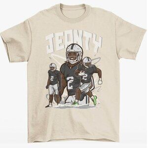 NEW Ashton Jeanty Cartoon Style Las Vegas Football T-Shirt